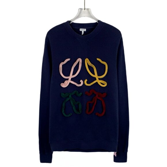 CM0055 Burberry Blue TB Embroidered Cotton Round Neck Short Sleeve T-Shirt Size